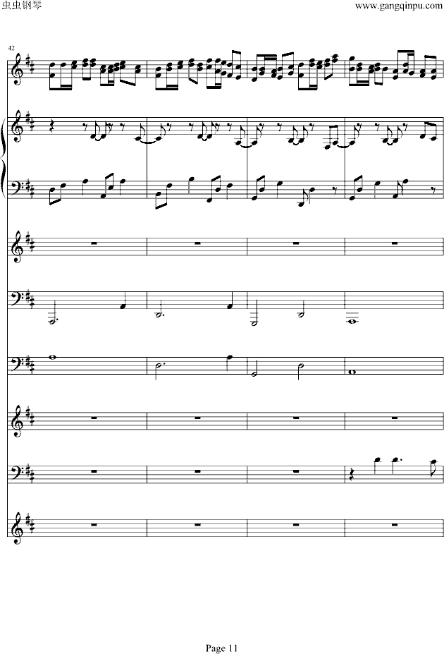 卡农乐队总谱版钢琴谱(钢琴曲)钢琴谱第3页