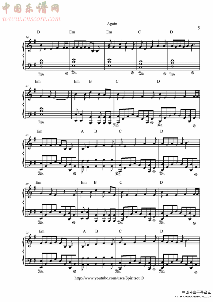 let it out钢琴谱第5页