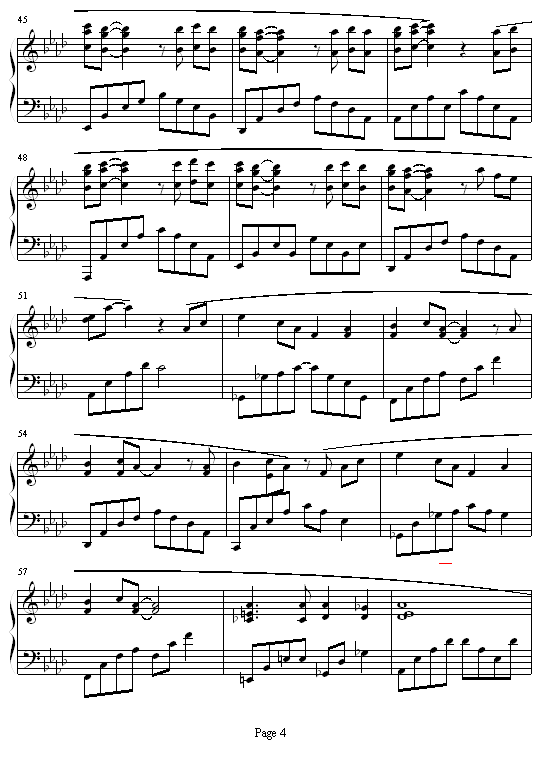 青空钢琴谱第4页