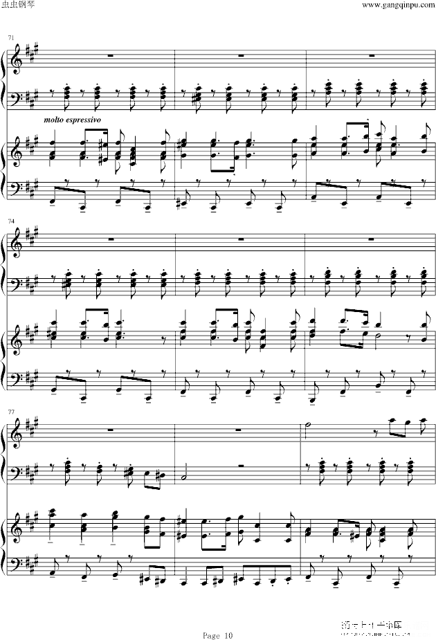 红色警戒3主题曲 《苏维埃进行曲》 red alert 3  soviet march 四手联弹钢琴谱第2页