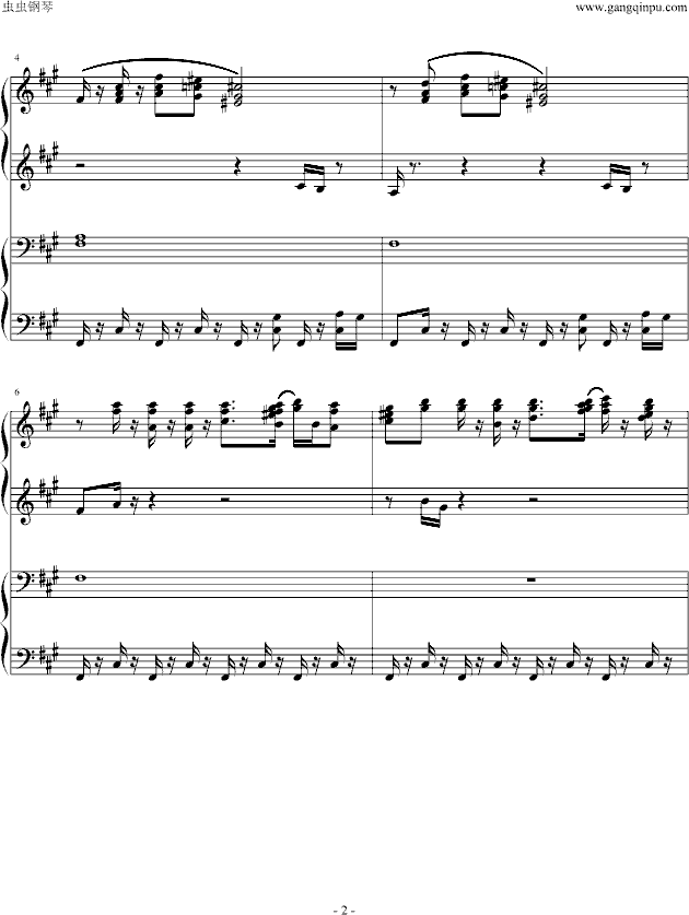 《四小天鹅》舞曲四手联弹钢琴谱(钢琴曲)钢琴谱第2页