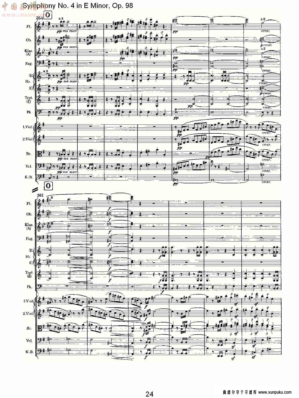 e小调第四交响曲, op.98第一乐章（五）总谱第4页