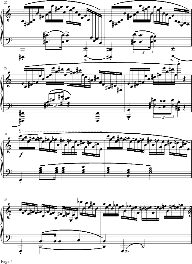 肖邦冬风练习曲钢琴谱(钢琴曲)钢琴谱第7页