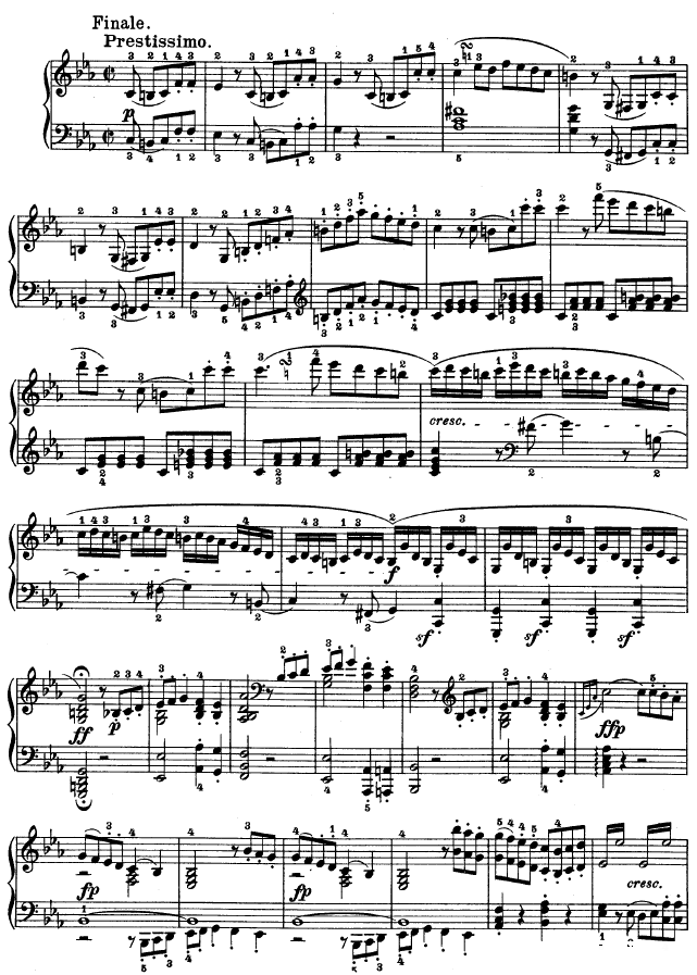 c小调第五钢琴奏鸣曲  op. 10—1钢琴谱(钢琴曲)钢琴谱第3页