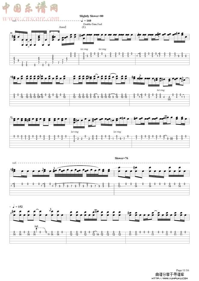 woodstock improvisation吉他谱第3页