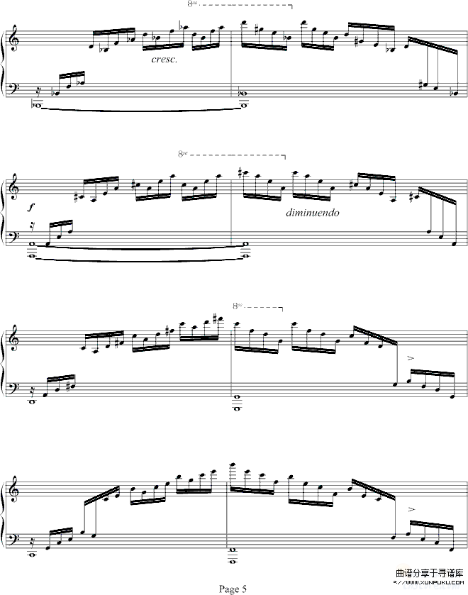 练习曲Op.10 No.1-肖邦钢琴谱第5页