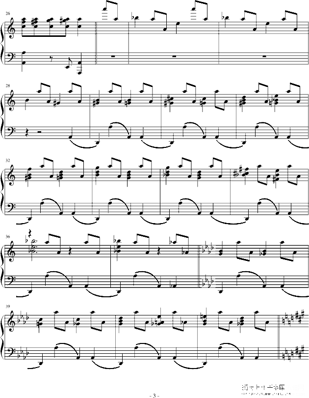 第二钢琴奏鸣曲 第二乐章钢琴谱第3页