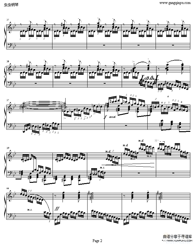 练习曲Op.72 No.2考级版-莫什科夫斯基钢琴谱第2页