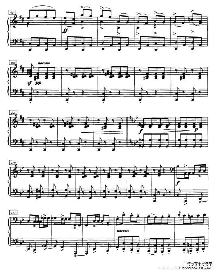 加洛普即兴曲（四手联弹、第二钢琴）钢琴谱第4页