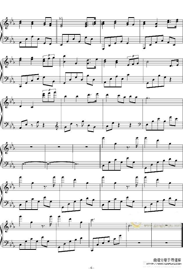 A Breathtaking Piano Piece钢琴谱第6页