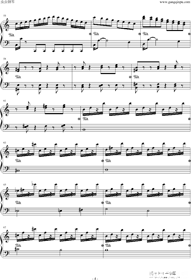 悲怆奏鸣曲劲乐团（简易版）钢琴谱(钢琴曲)钢琴谱第4页