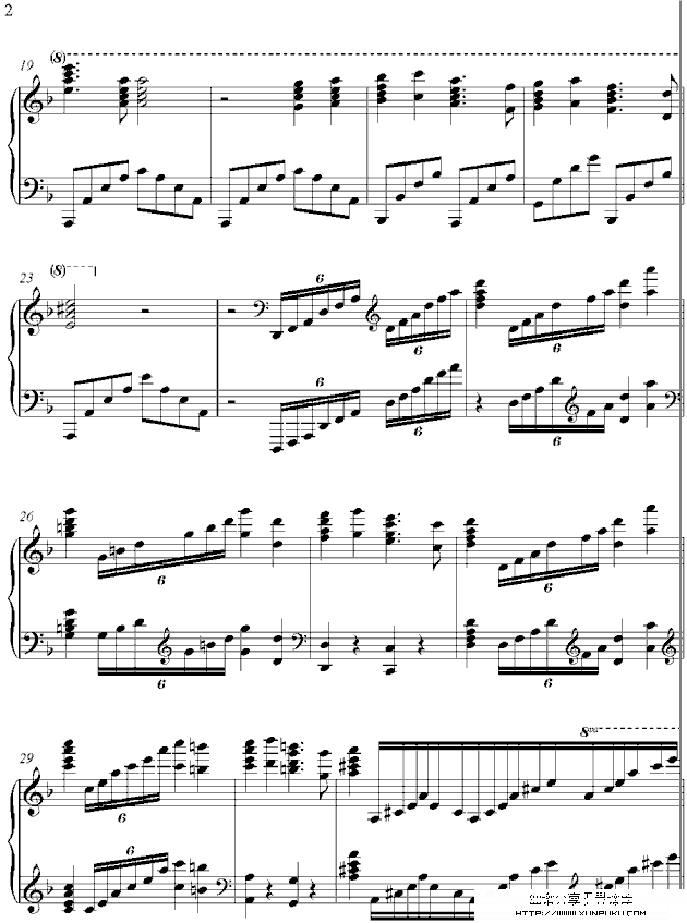 出埃及记（绝对原版）钢琴谱(钢琴曲)钢琴谱第2页