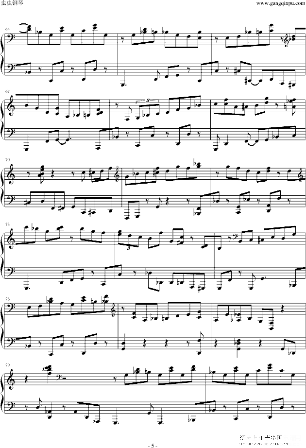 op.45 motive force for piano钢琴谱(钢琴曲)钢琴谱第5页
