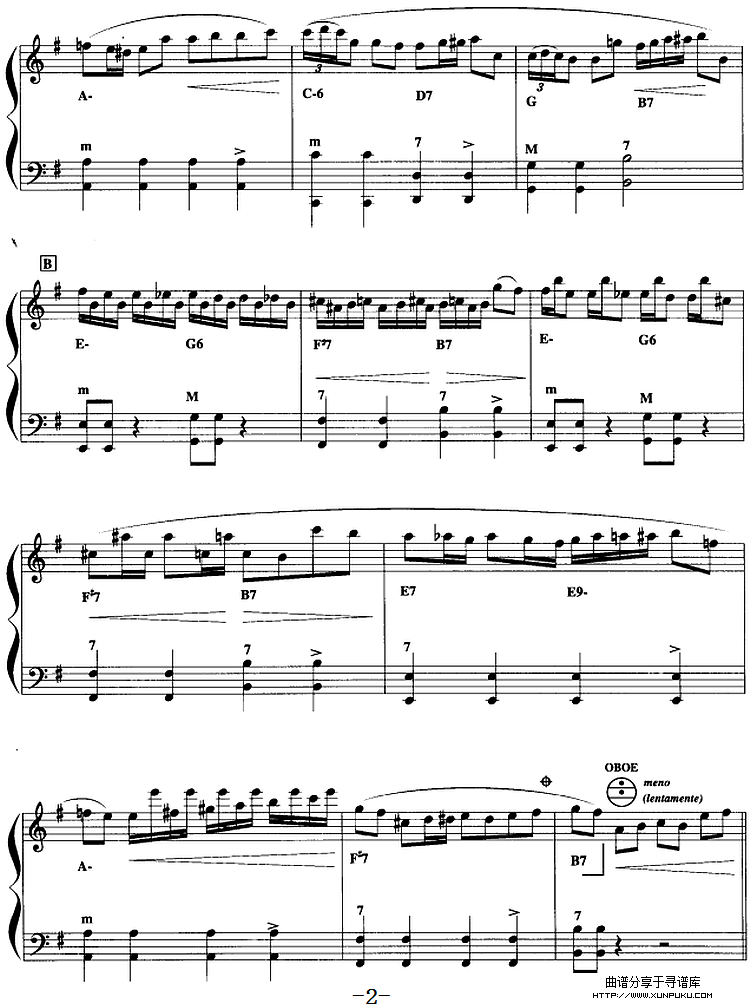 手风琴爵士乐曲：Jeanne Y Panl 吉尼·保罗-探戈手风琴谱第2页