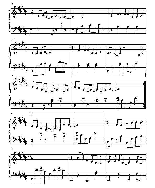 醉清风钢琴谱第2页