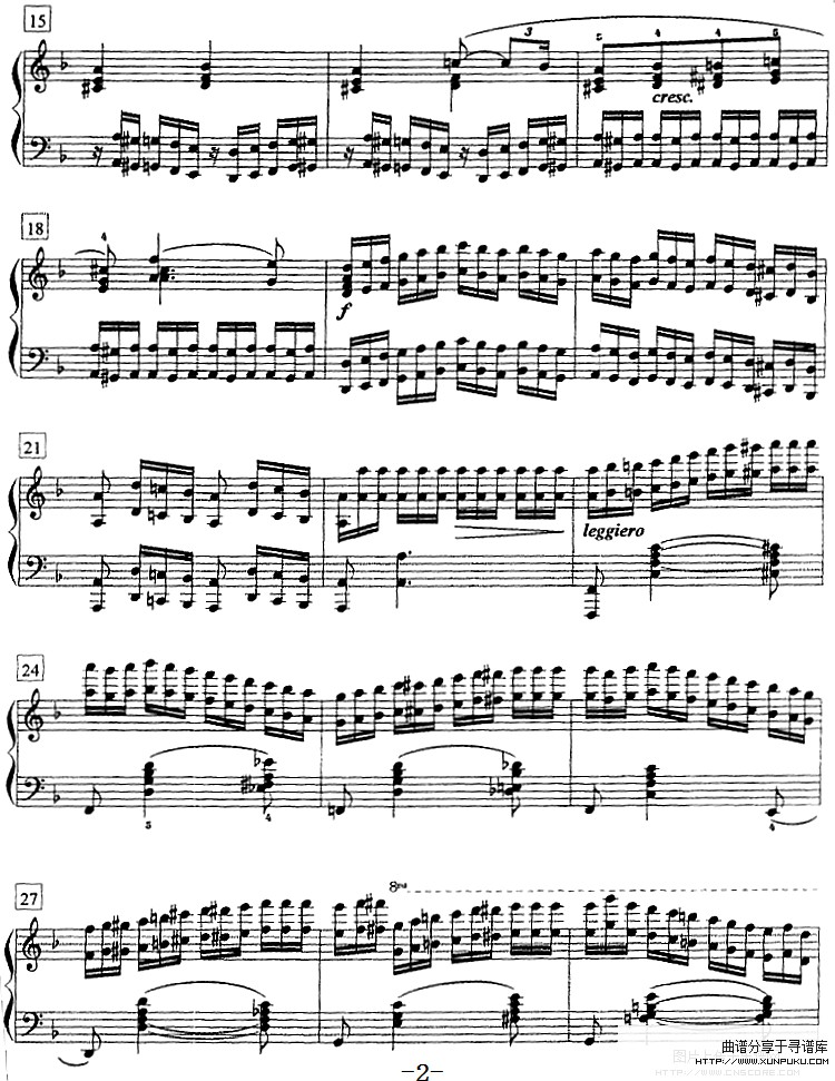 钢琴教程第七级 练习曲（op.72 no.9）钢琴谱第2页