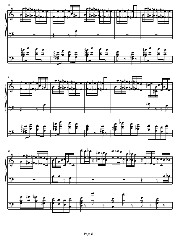 李斯特的帕格尼尼练习曲no. 6钢琴谱第14页