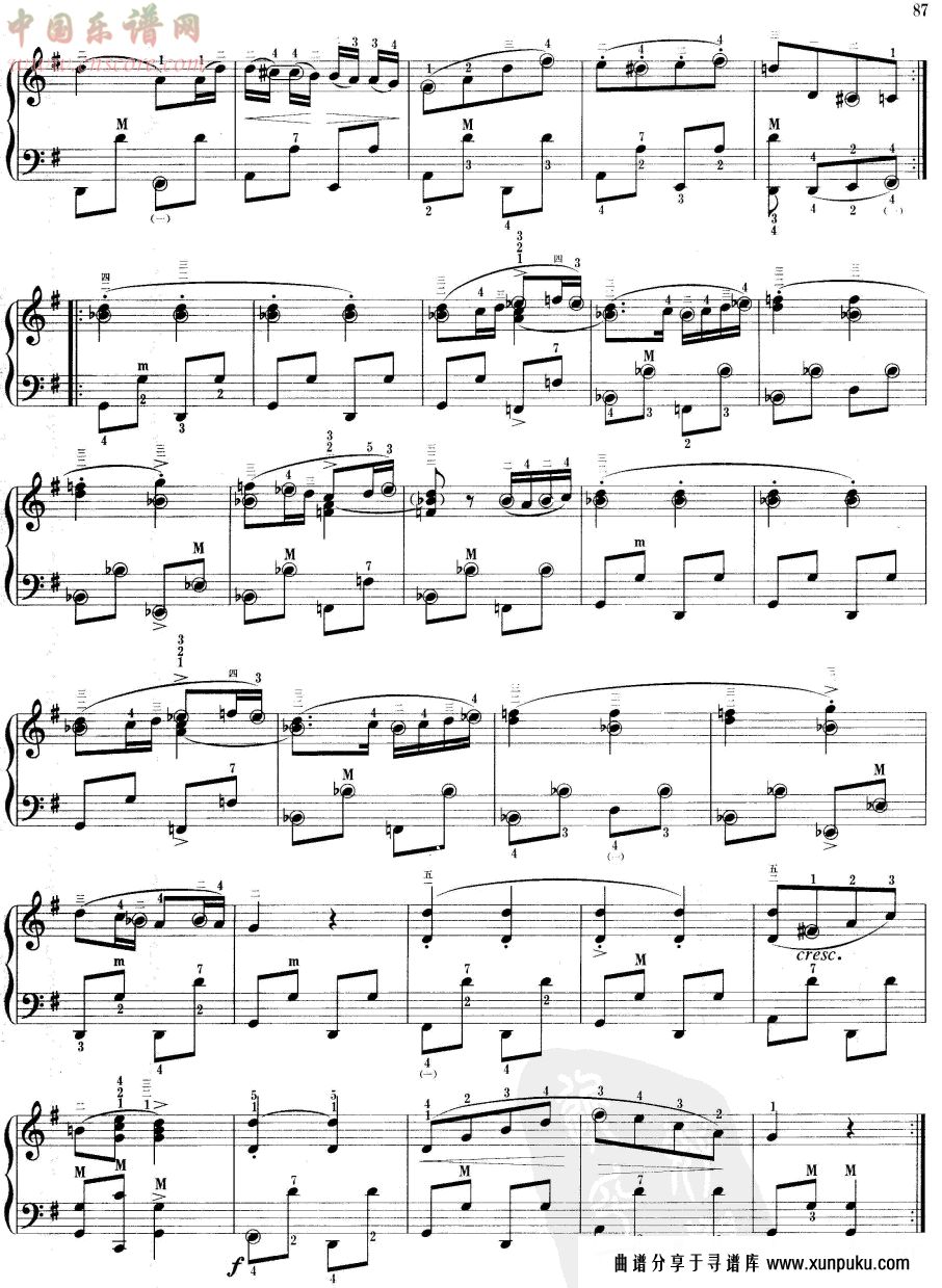 军队进行曲手风琴谱第4页