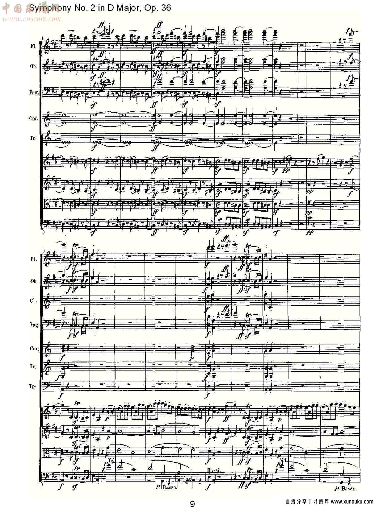d大调第二交响曲 op. 36  第四乐章总谱第20页