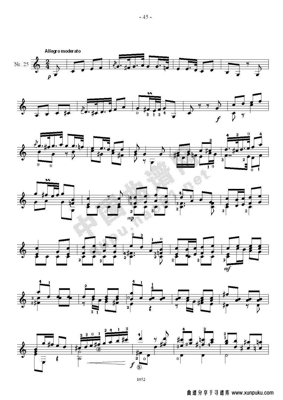 索尔·克斯特26首练习曲之21——26吉他谱第9页