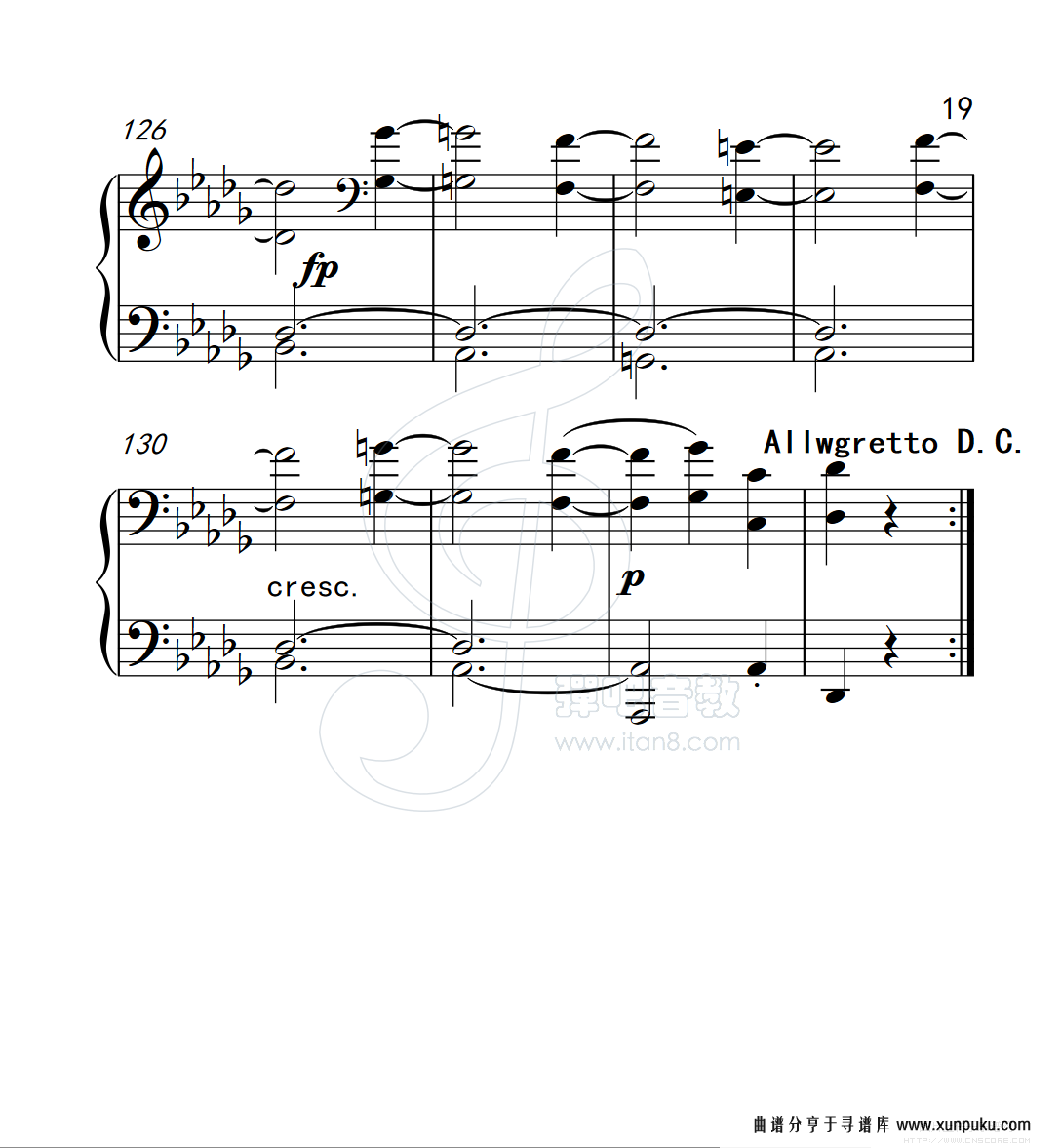 第六级 奏鸣曲（中国音乐学院钢琴考级作品1~6级）钢琴谱第19页