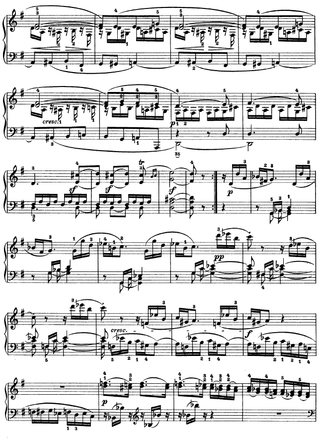 g大调第十钢琴奏鸣曲　op. 14 no2钢琴谱(钢琴曲)钢琴谱第10页
