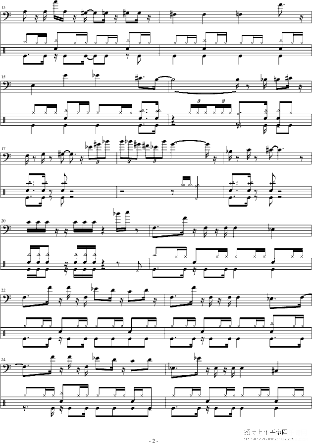 bass  &   drums   solo钢琴谱第2页