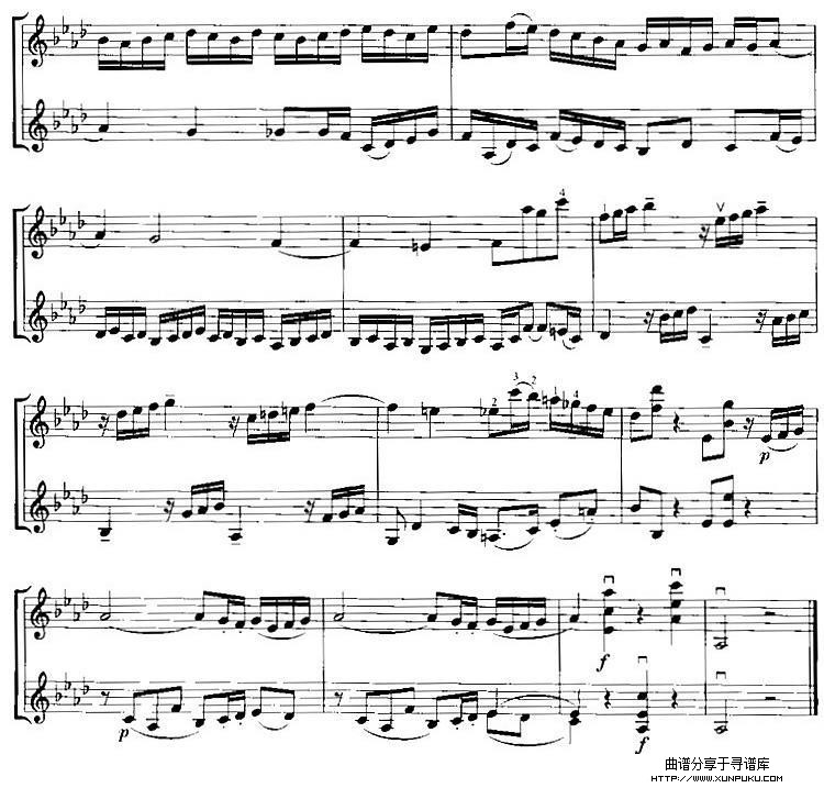霍曼《小提琴基础教程》选曲：小赋格曲小提琴谱第2页