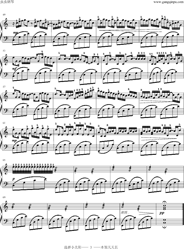 variations on the kanon刘建春编指法钢琴谱第3页