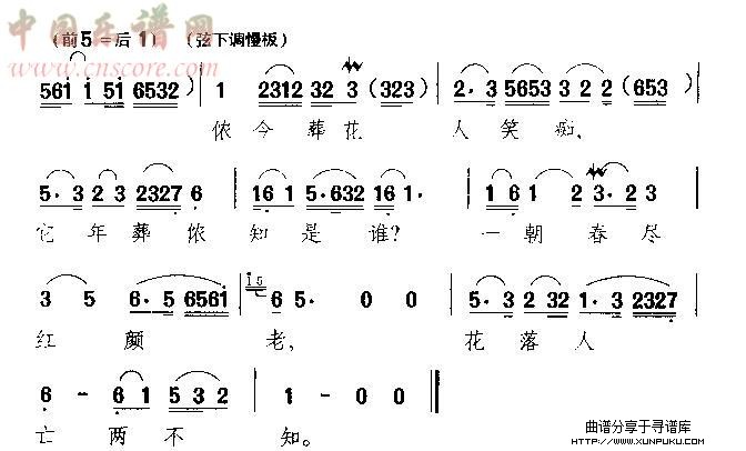 看不尽满眼春色富贵花简谱第6页