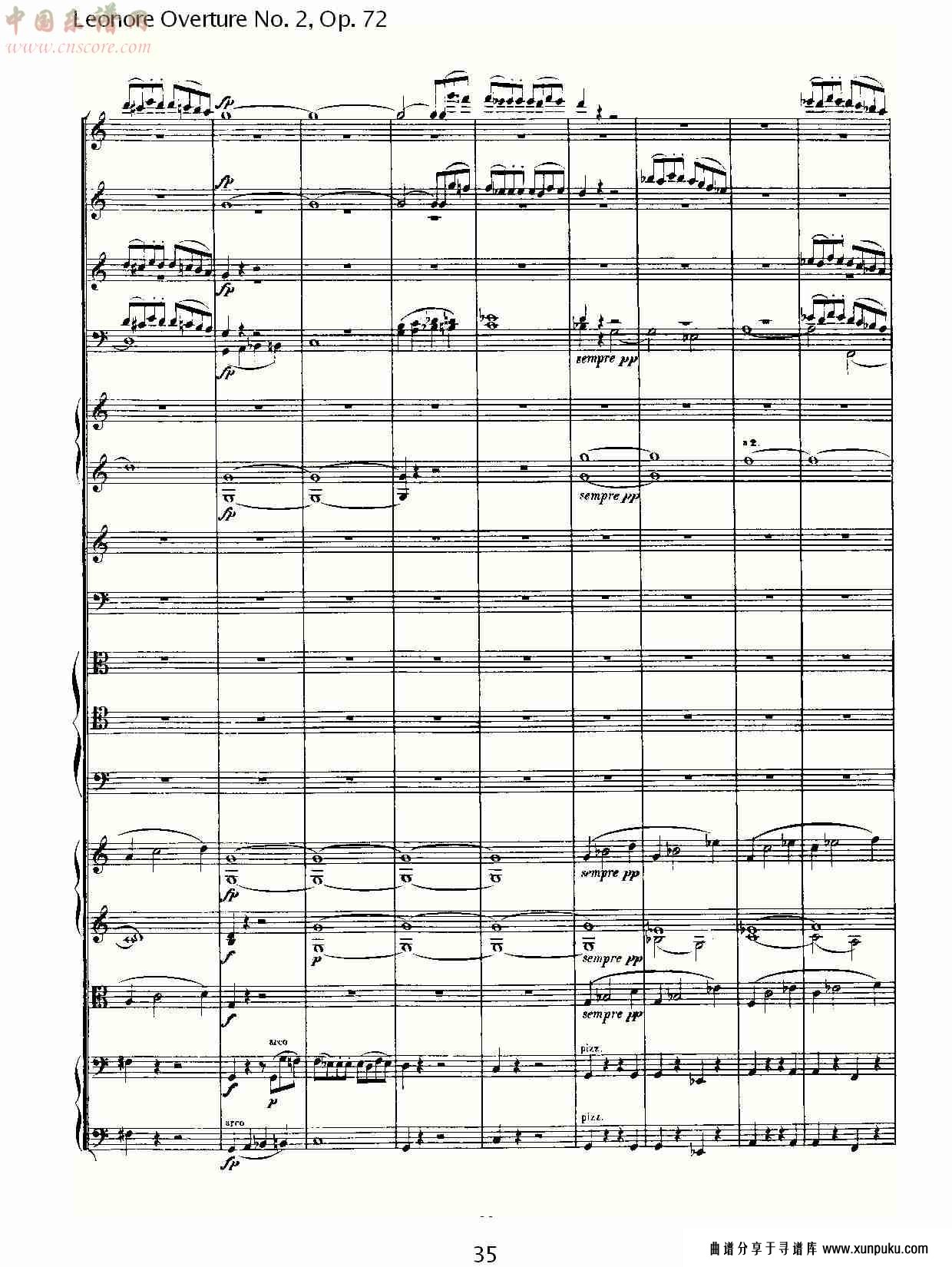 leonore overture no. 2, op. 72 （四）总谱第6页