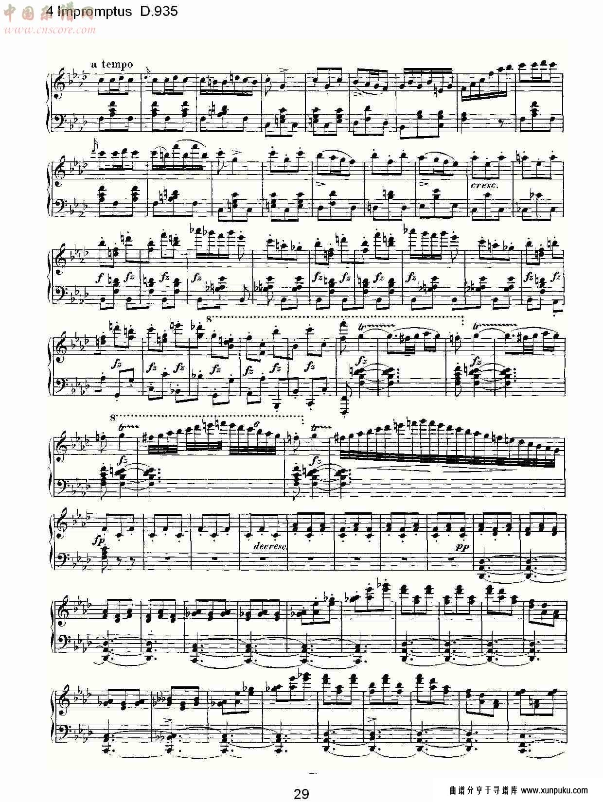 4 impromptus d.935  4人即兴演奏d.935（六）总谱第4页
