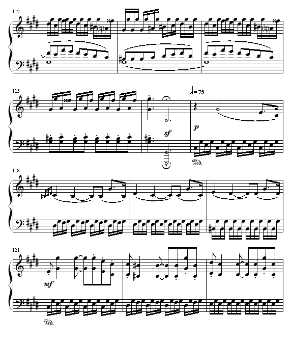 月光(第三乐章)钢琴谱(钢琴曲)钢琴谱第2页