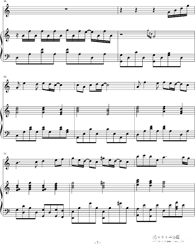 此曲已删钢琴谱第7页