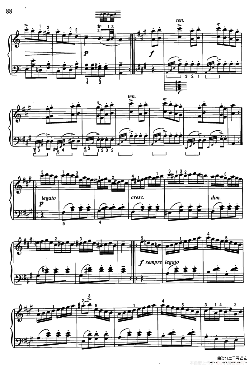 土耳其进行曲（带指法）钢琴谱第2页