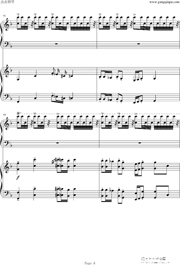 红色警戒3主题曲 《苏维埃进行曲》 red alert 3  soviet march 四手联弹钢琴谱第11页