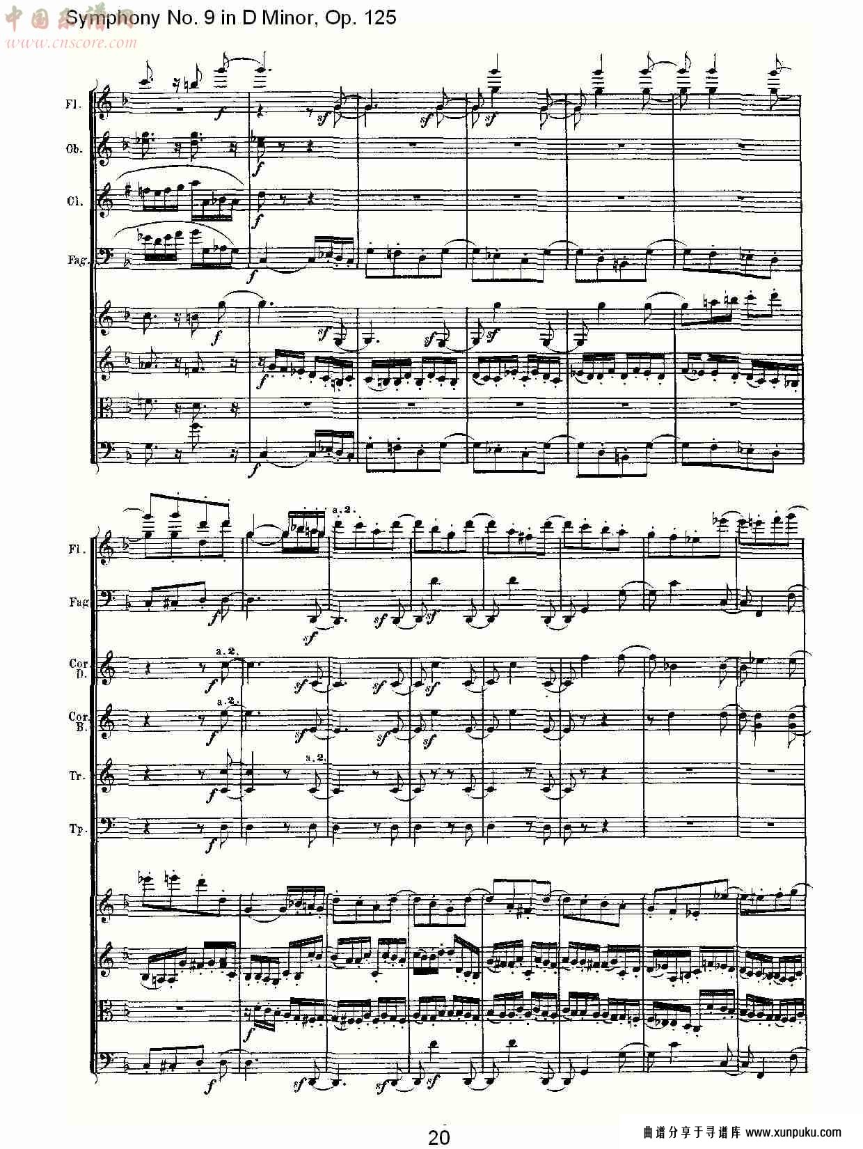 （d小调第九交响曲 op.125）第一乐章（四）总谱第5页