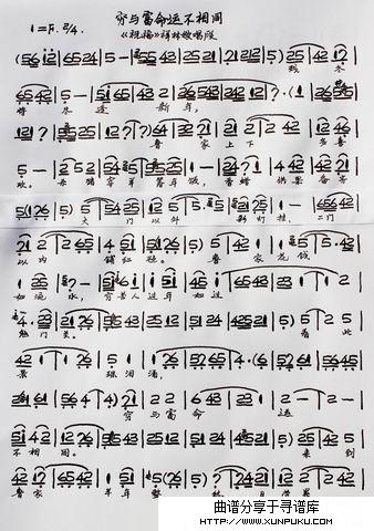 张耀辉《穷与富命运不相同》简谱简谱第1页