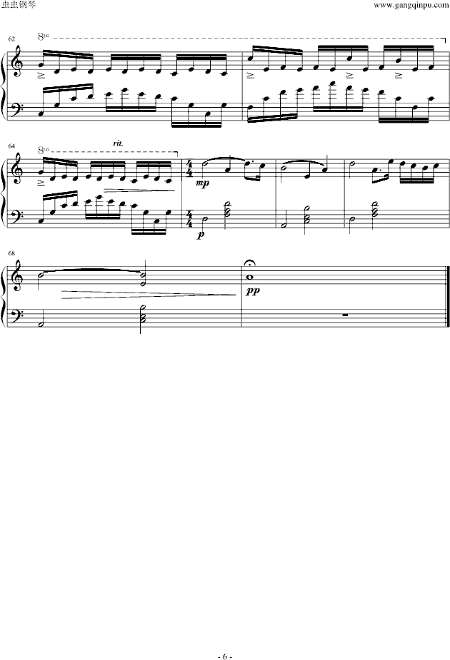 la valse damelieamelie钢琴谱第6页