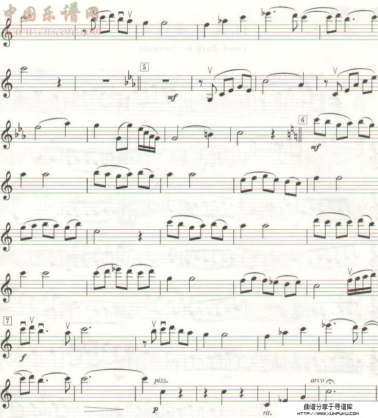 重归苏莲托     （科缔斯）萨克斯谱第2页