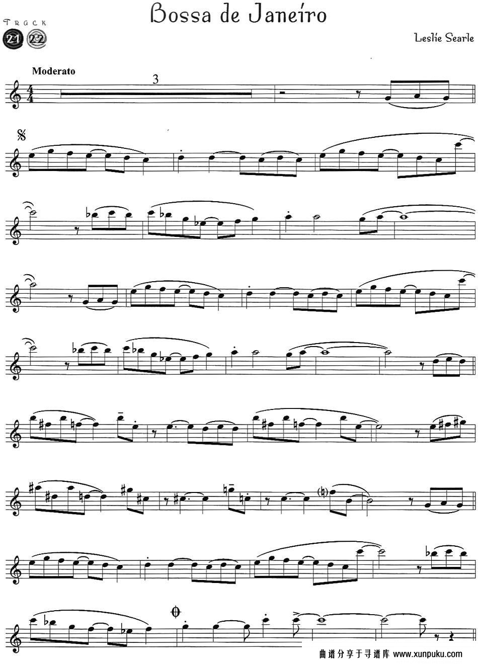 bossa de janeiro萨克斯谱第1页