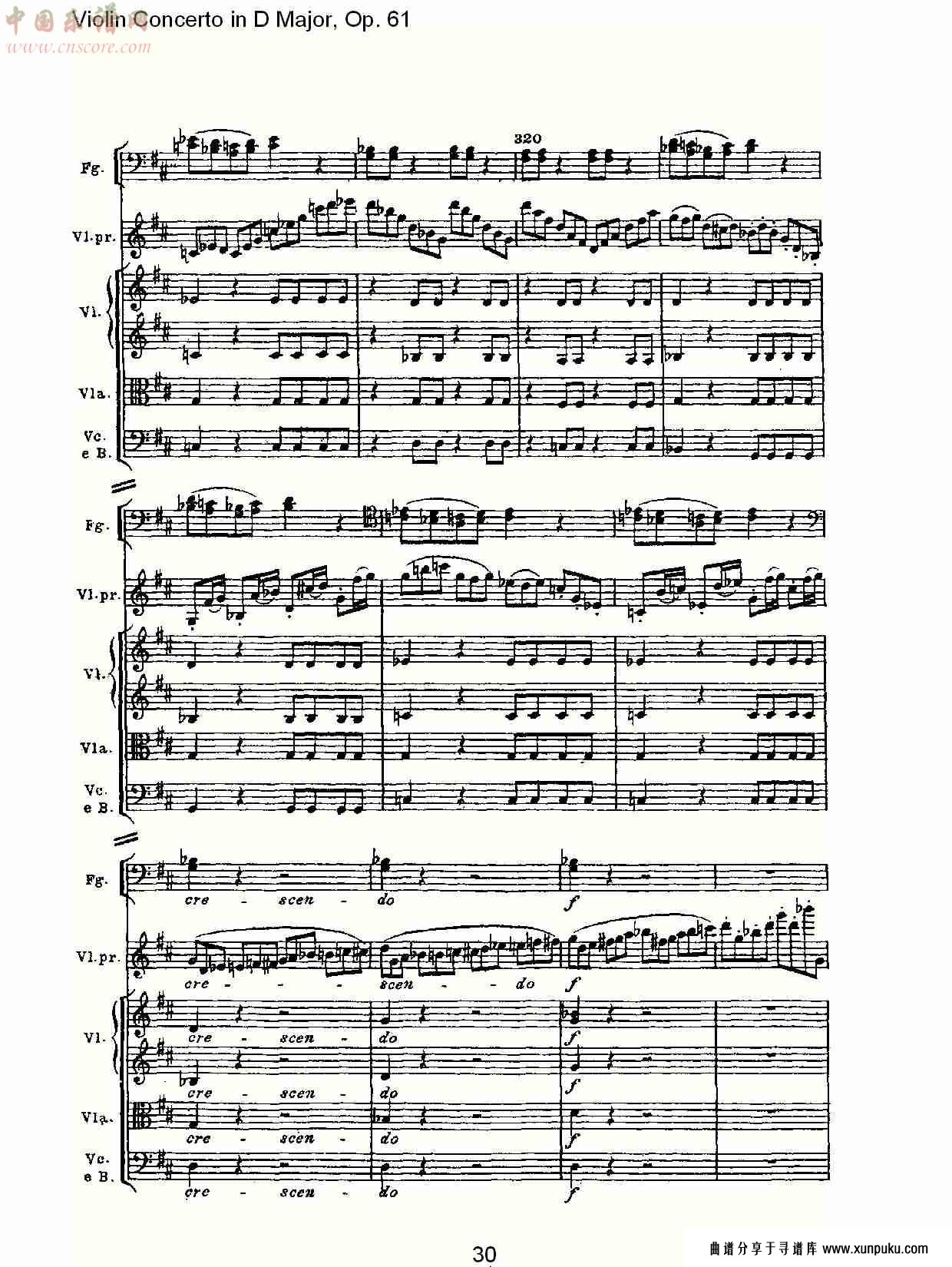 d大调小提琴协奏曲 op.61第一乐章（三）总谱第2页