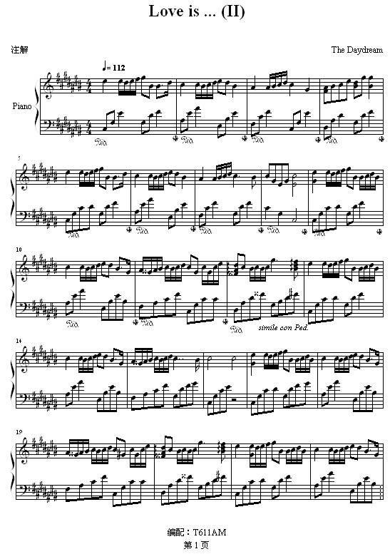 love is...(ii)钢琴谱第1页