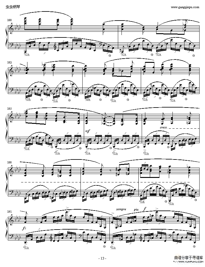 肖邦F小调第4叙事曲-肖邦钢琴谱第13页
