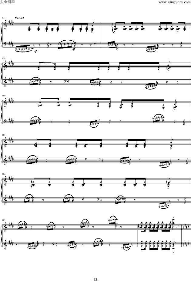 阿尔坎op.39 no.12 变奏曲钢琴谱(钢琴曲)钢琴谱第5页