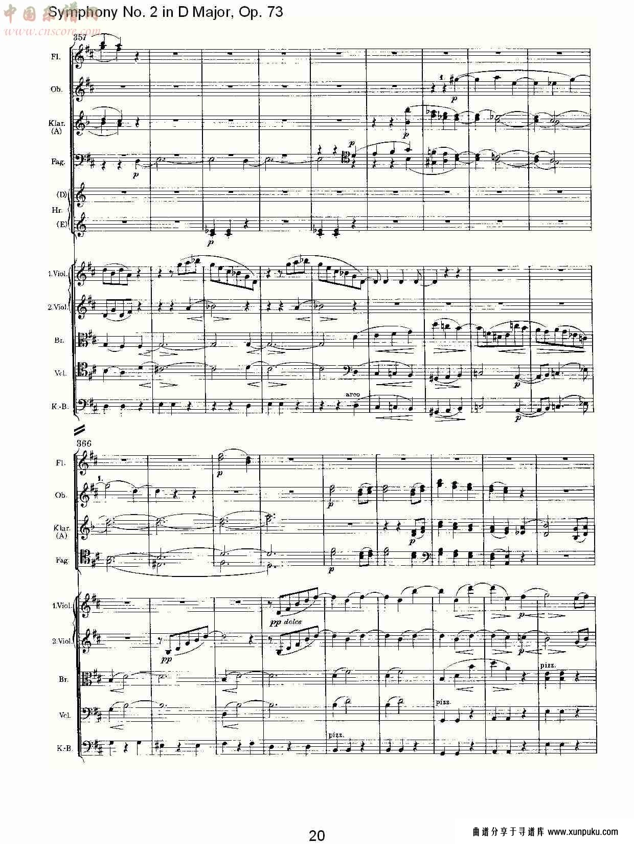 d大调第二交响曲, op.73第一乐章（四）总谱第5页