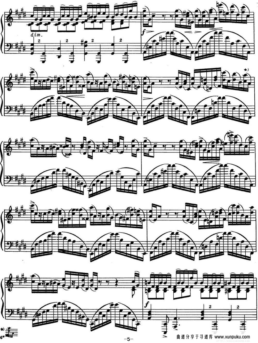 斯克里亚宾 钢琴练习曲 Op.42 No.5 Alexander Scriabin Etudes钢琴谱第5页
