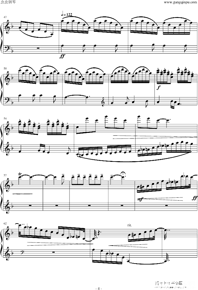 僵尸新娘插曲钢琴谱第4页