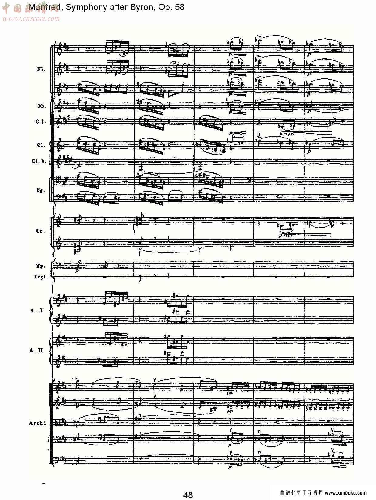 manfred, symphony after byron, op.58第二乐章（十）总谱第3页