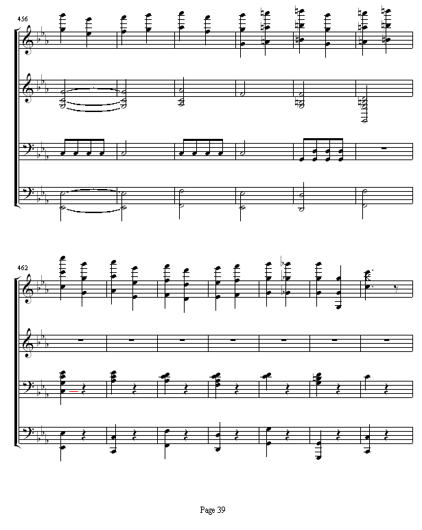 命运交响曲 （钢琴4手联弹）钢琴谱(钢琴曲)钢琴谱第33页